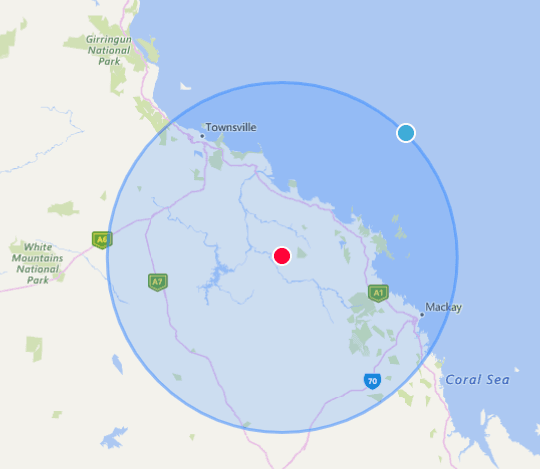 Delivery zones map